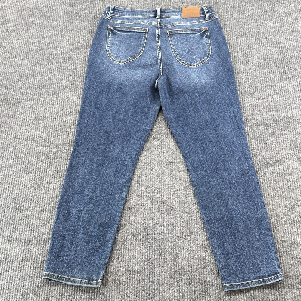 Judy Blue Slim Fit Jeans Women 15/32 Blue Medium Wash Straight Leg Stretch Denim - Picture 7 of 16